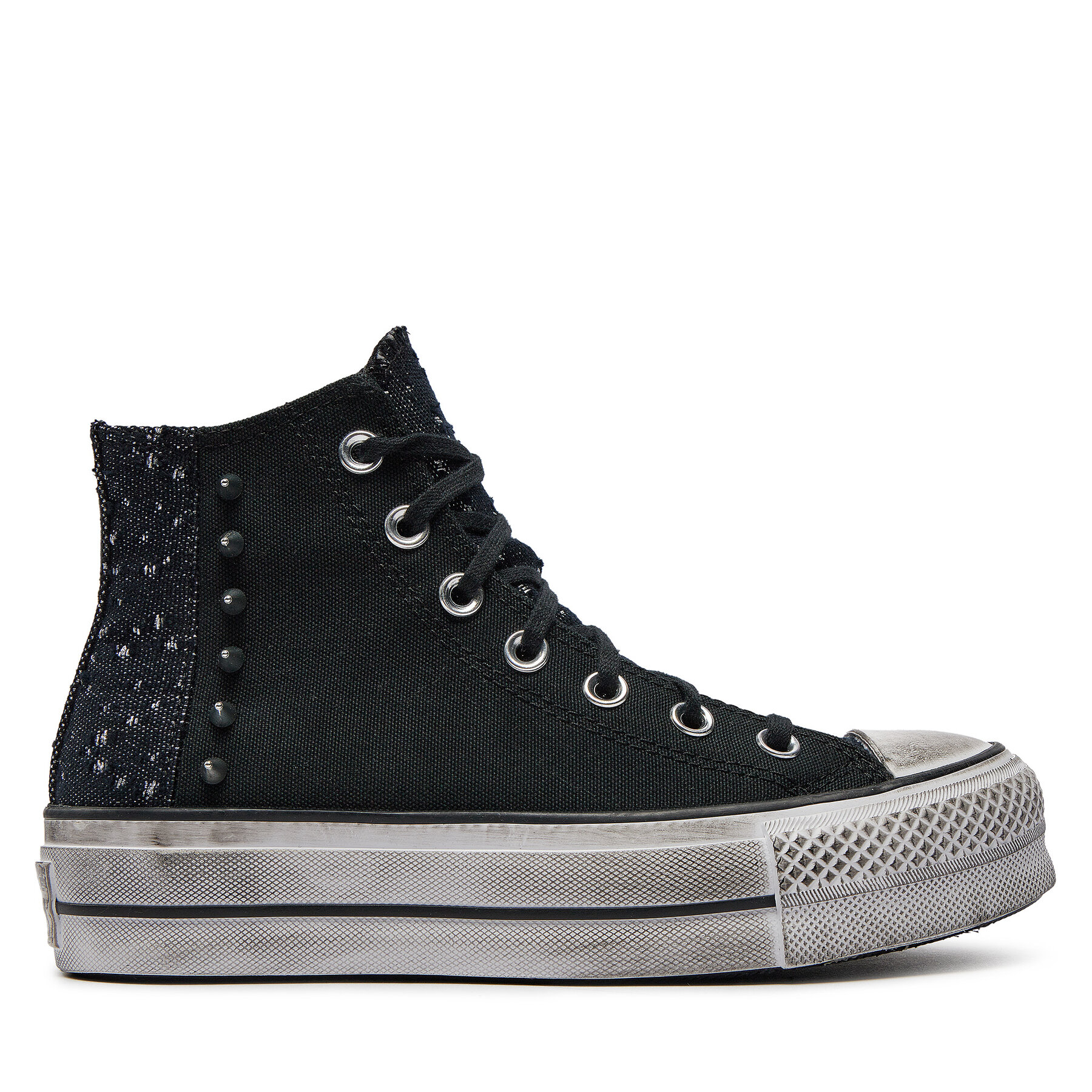 Sneakers aus Stoff Converse Chuck Taylor All Star Lift Platform Chrome A06450C Black/Silver/Black von Converse