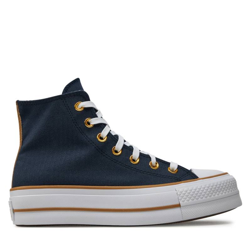 Sneakers aus Stoff Converse Chuck Taylor All Star Lift Platform Herringbone Stripe A08860C Obsidian/White/Trek Tan von Converse