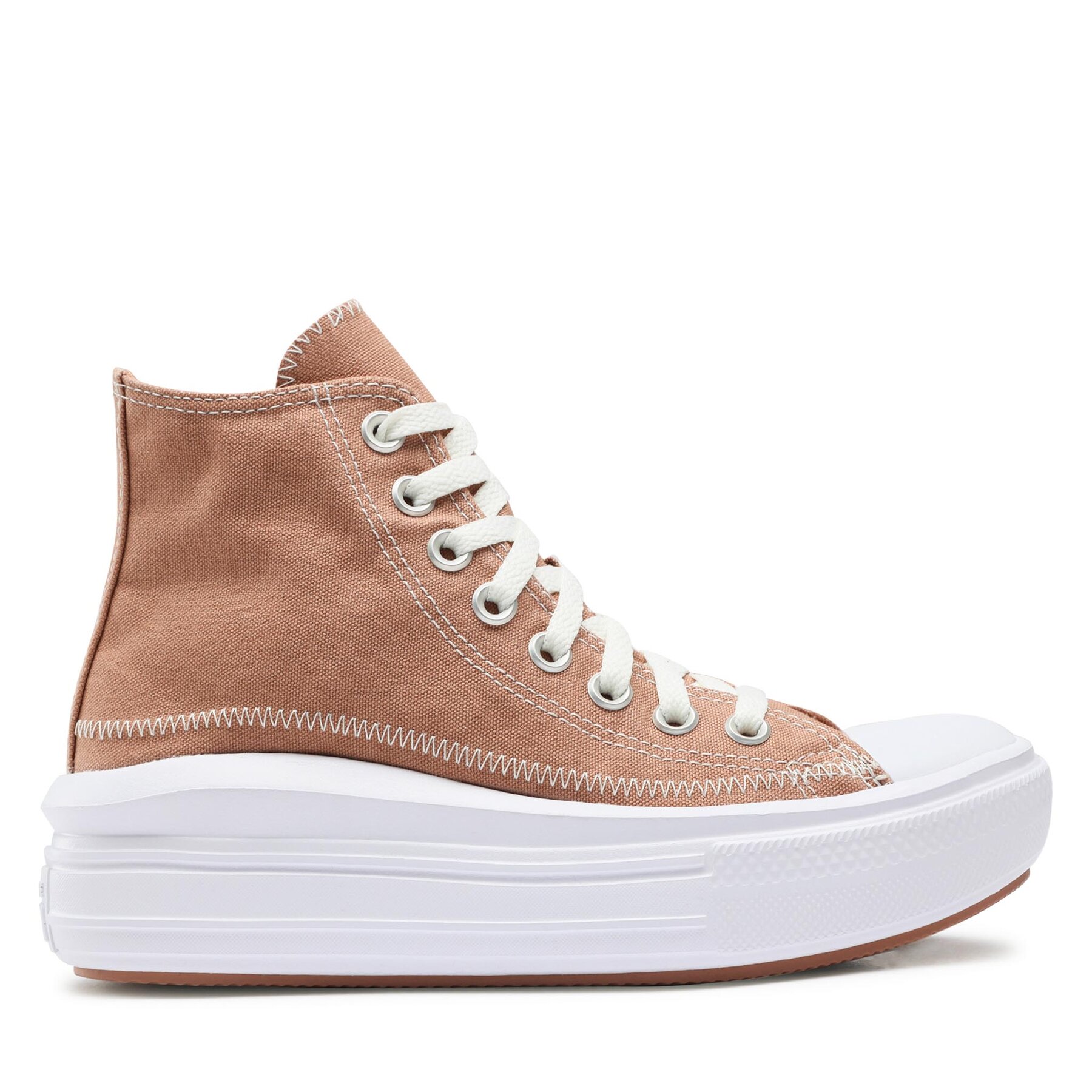 Sneakers aus Stoff Converse Chuck Taylor All Star Move A04672C Taupe/Red von Converse