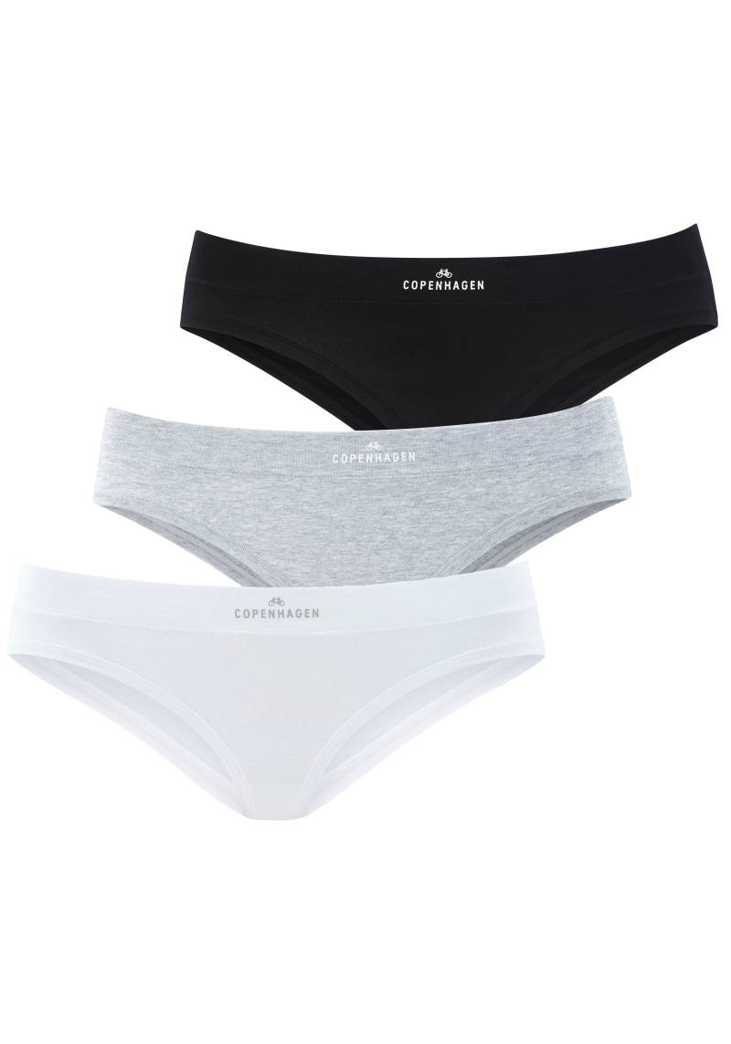 Copenhagen Studios Bikinislip »mit Logodruck am Bund«, (3er-Pack), aus softer Bio-Baumwollqualität von Copenhagen Studios