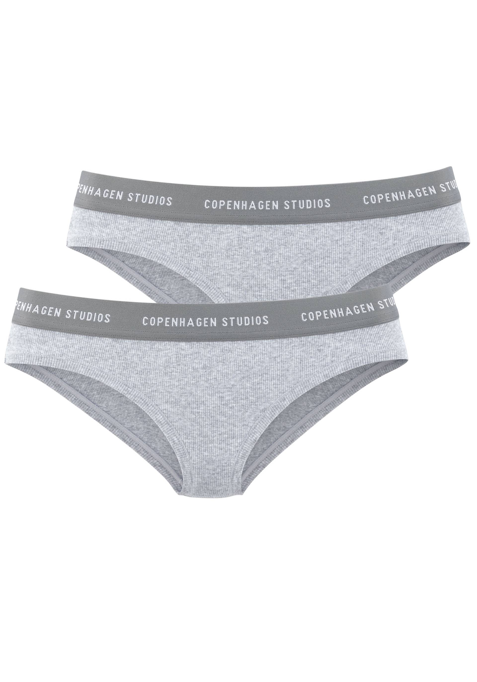 Copenhagen Studios Bikinislip »mit softem Logobund«, (2er-Pack), aus gerippter Bio-Baumwollqualität von Copenhagen Studios