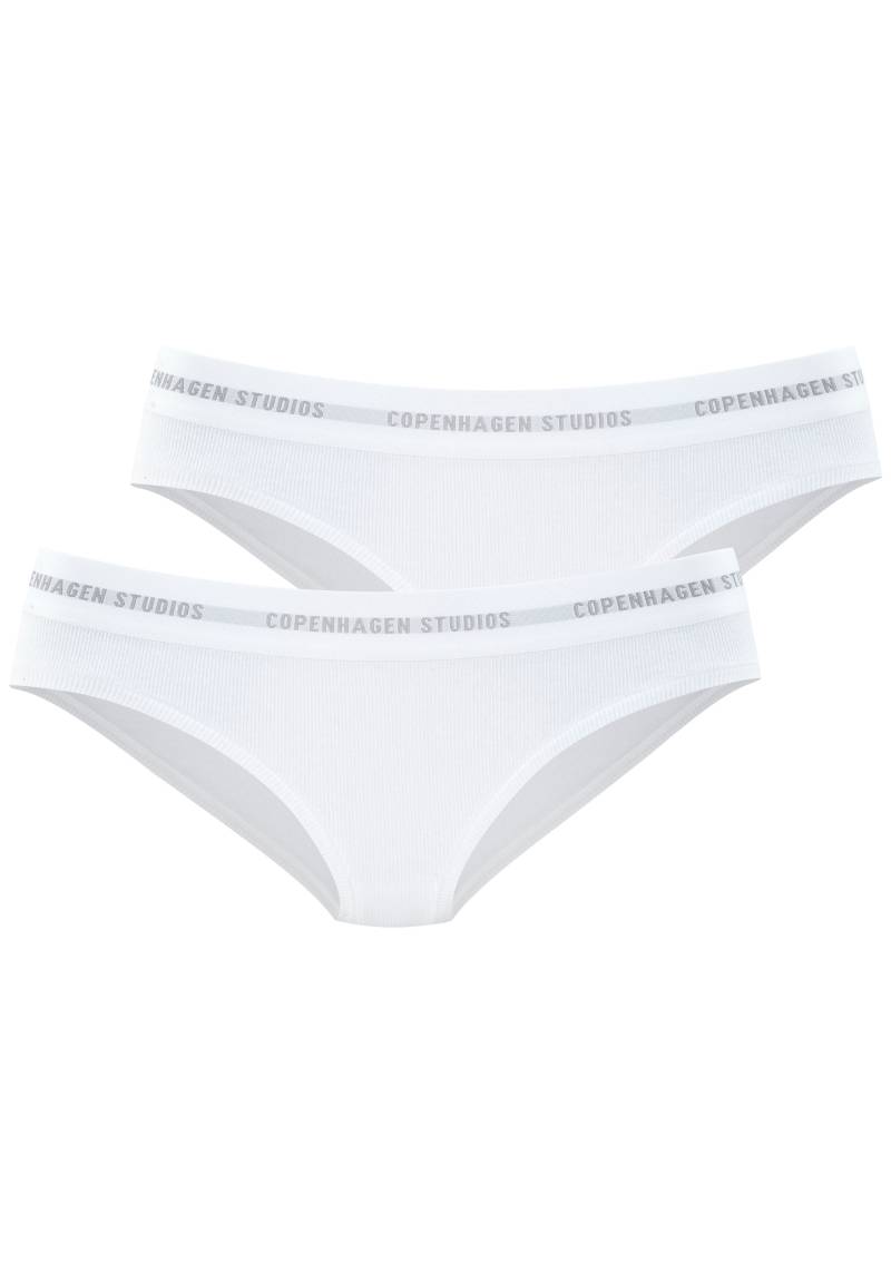 Copenhagen Studios Bikinislip »mit softem Logobund«, (2er-Pack), aus gerippter Bio-Baumwollqualität von Copenhagen Studios