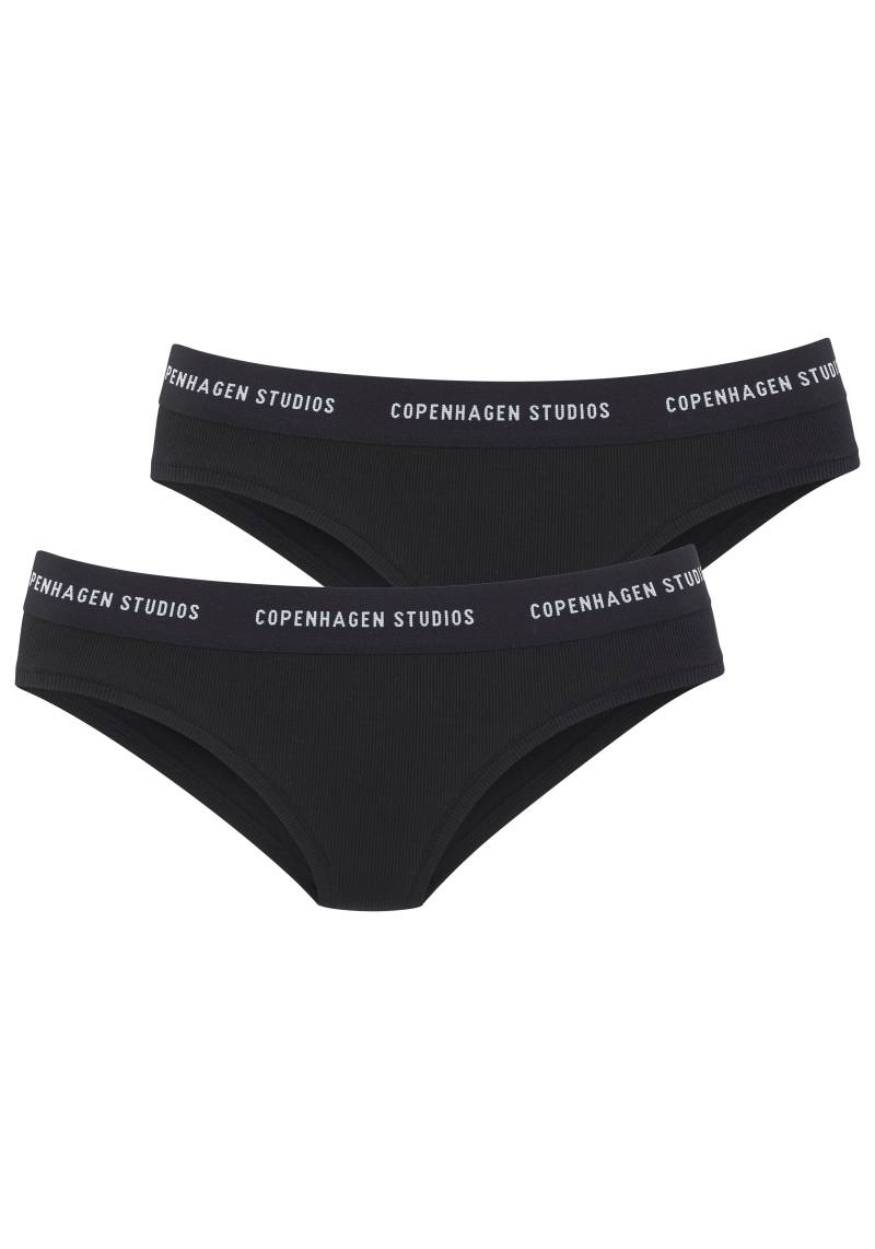 Copenhagen Studios Bikinislip »mit softem Logobund«, (2er-Pack), aus gerippter Bio-Baumwollqualität von Copenhagen Studios