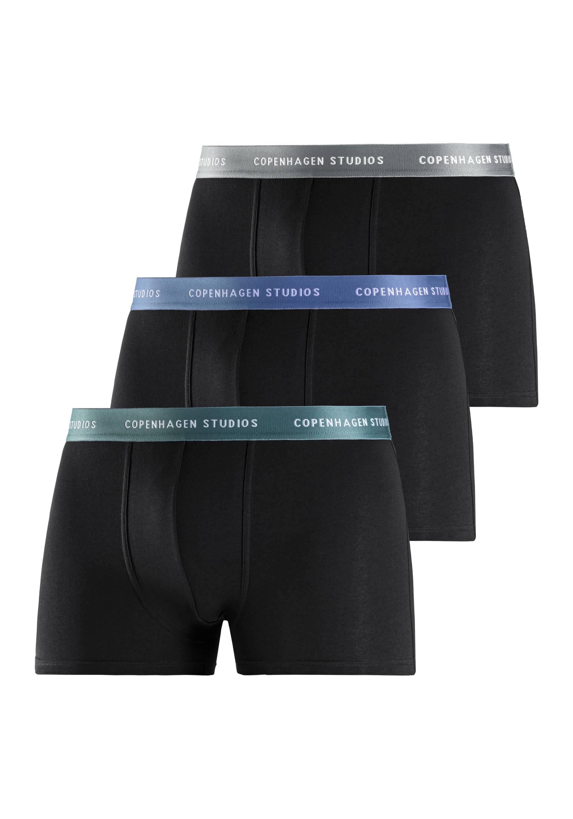 Copenhagen Studios Boxer »Boxershorts für Herren«, (3 St.), mit farbigem Logo-Bund von Copenhagen Studios