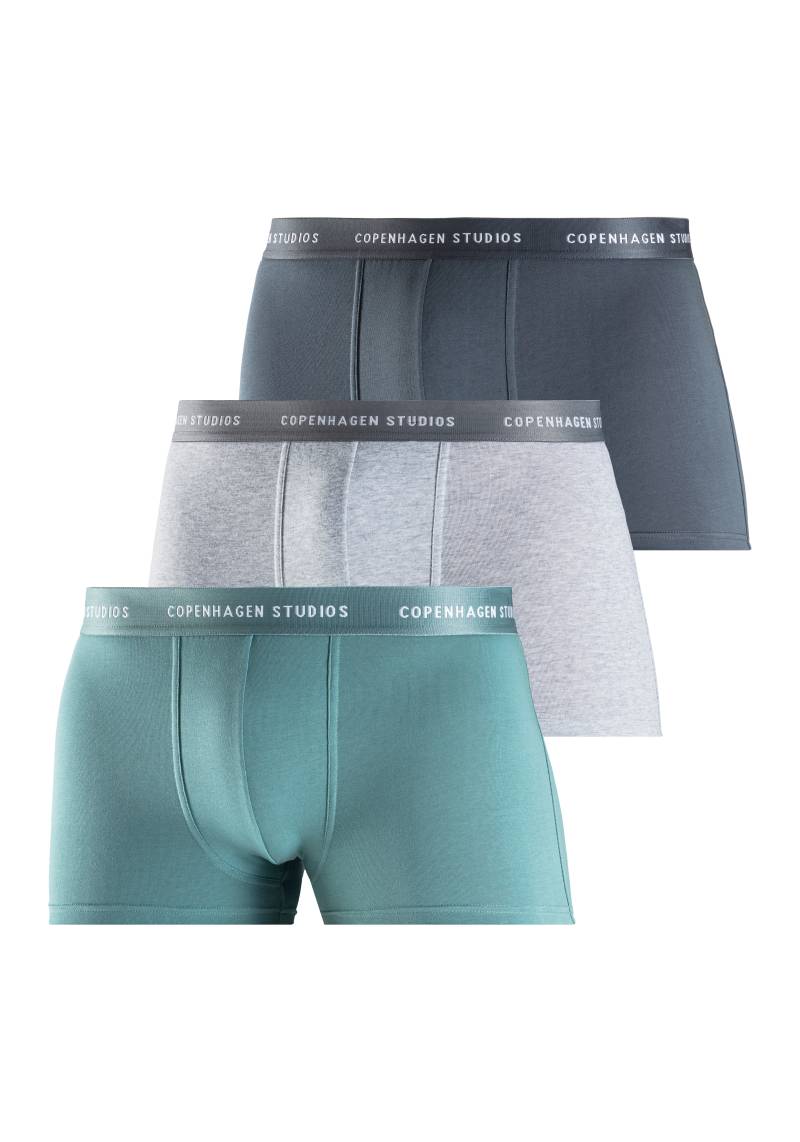 Copenhagen Studios Boxer »Boxershorts für Herren«, (3 St.), mit farbigem Logo-Bund von Copenhagen Studios