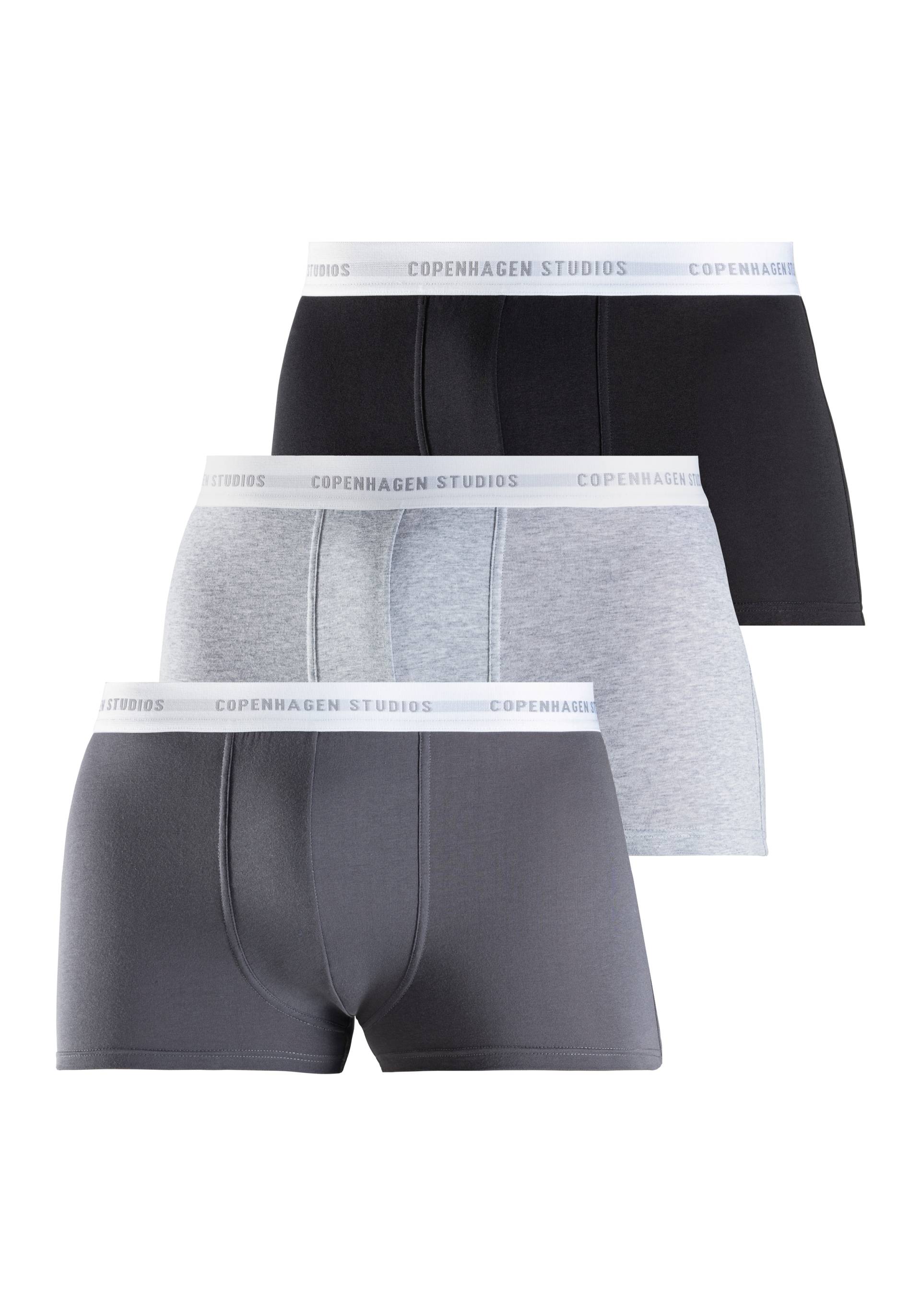Copenhagen Studios Boxer »Boxershorts für Herren«, (Packung, 3 St., 3er Pack), mit weissem Logo-Bund von Copenhagen Studios