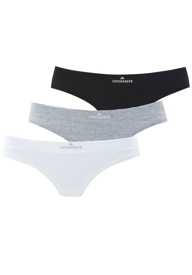 Copenhagen Studios String »mit Logodruck am Bund«, (3er-Pack), aus softer Bio-Baumwollqualität von Copenhagen Studios