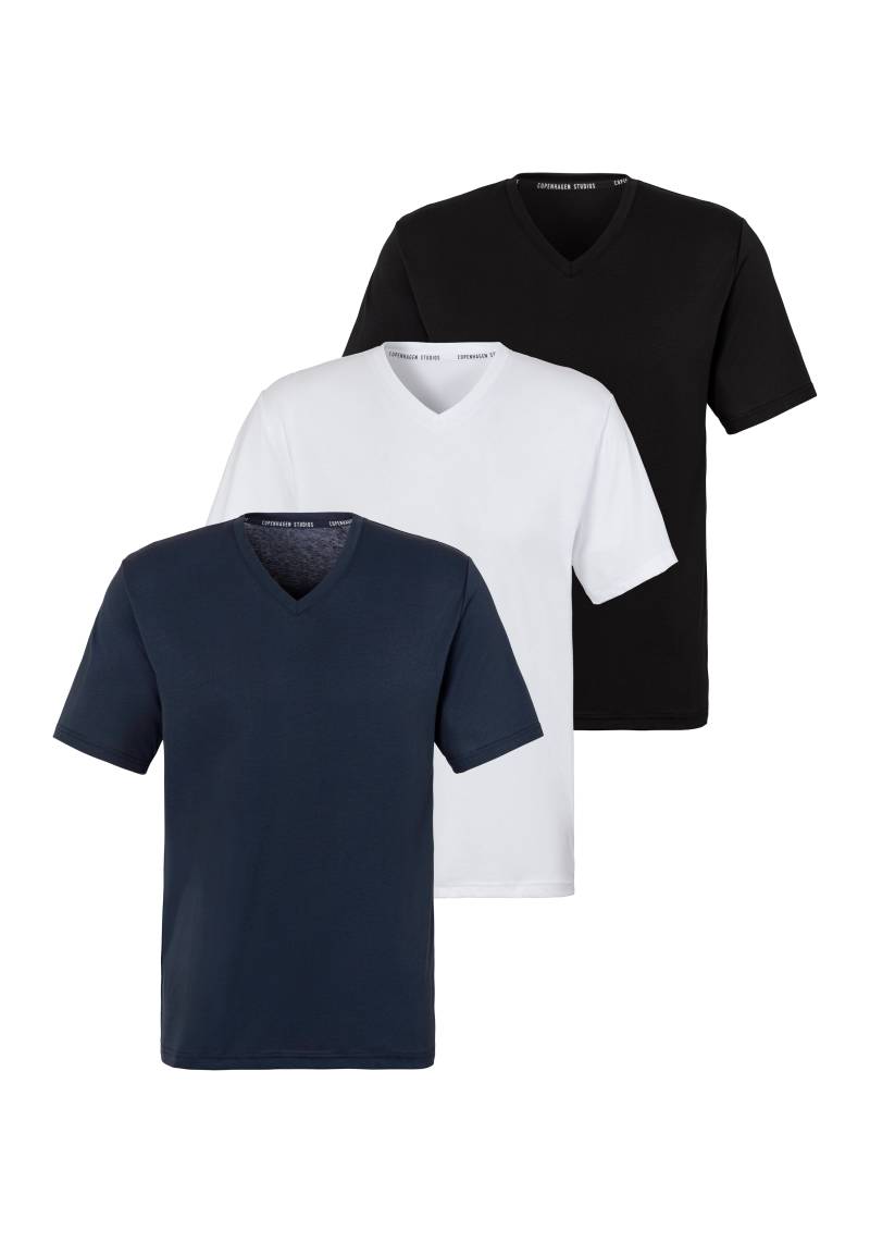 Copenhagen Studios T-Shirt, (3er-Pack), Unterziehshirt aus hochwertiger Bio-Baumwolle von Copenhagen Studios
