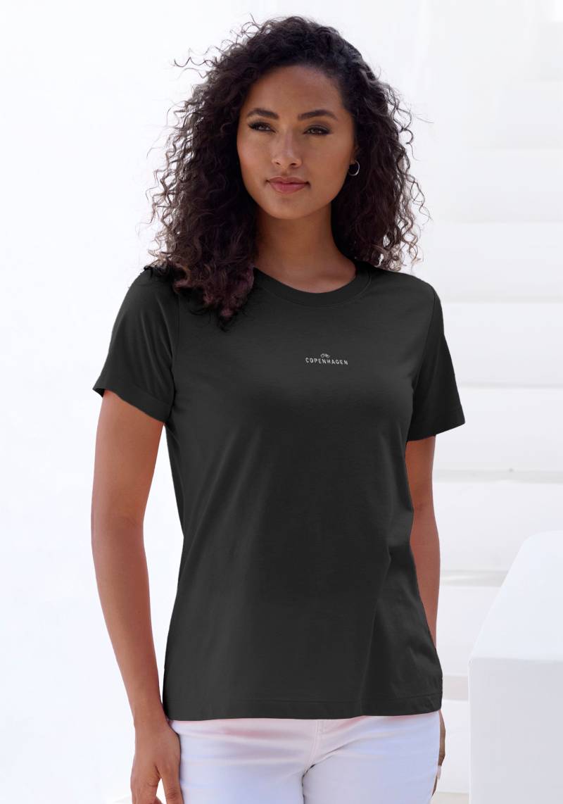 Copenhagen Studios T-Shirt »mit dezentem Logoprint vorn«, aus softer Jersey-Qualität mit Bio-Baumwolle von Copenhagen Studios