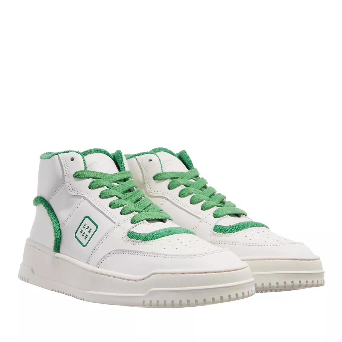 Copenhagen Sneakers - CPH196 vitello white/green - Gr. 36 (EU) - in Grün - für Damen von Copenhagen