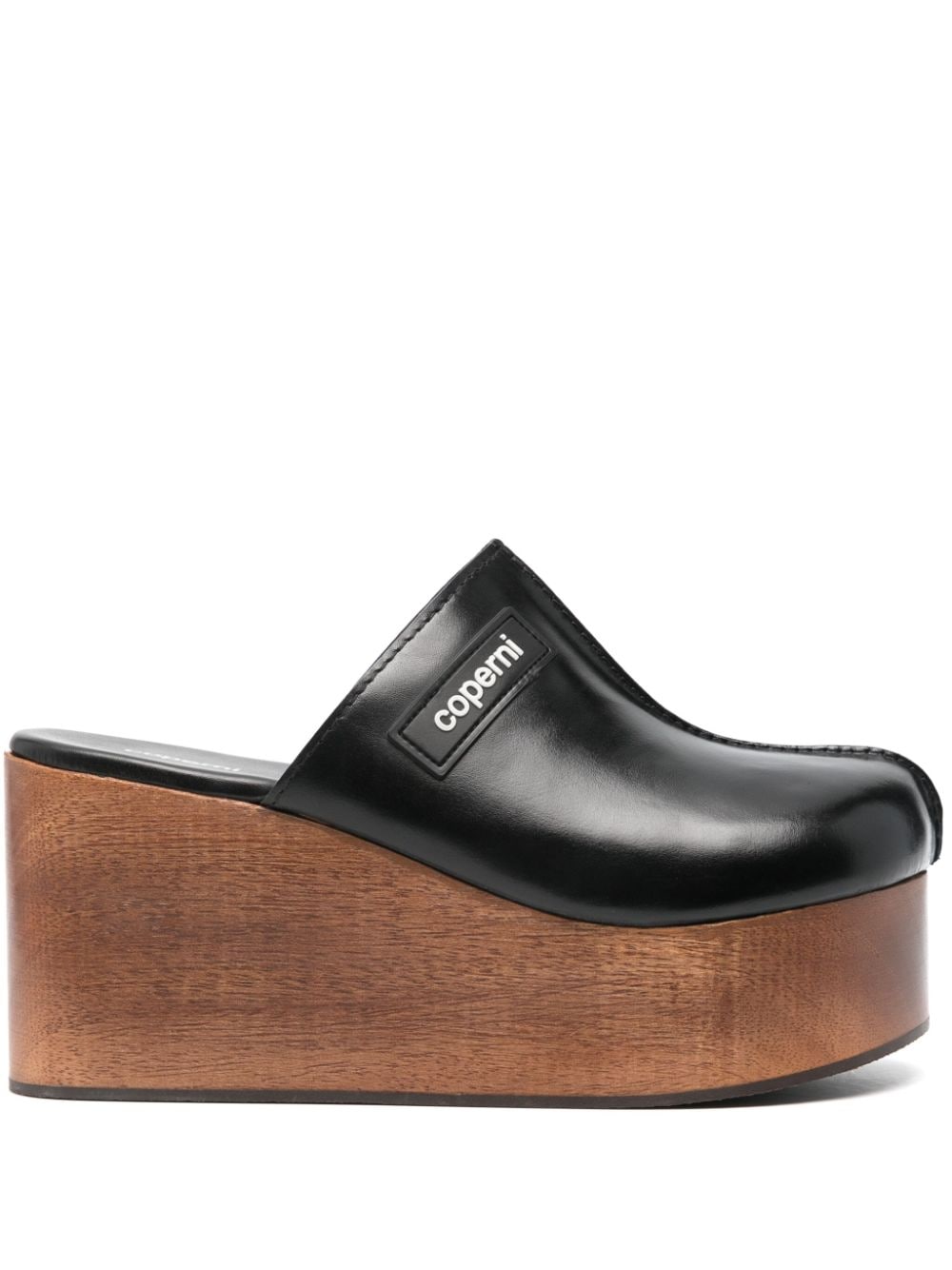 Coperni 90mm platform-wedge clogs - Black von Coperni