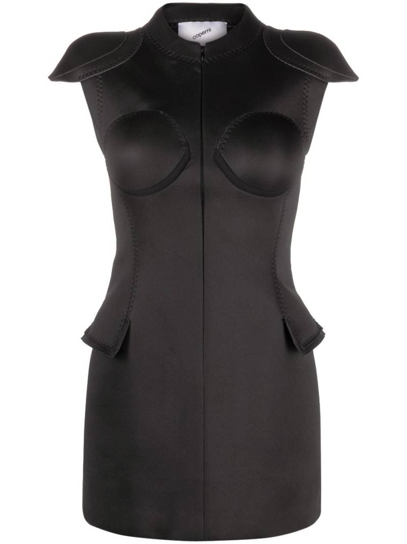 Coperni Cup neoprene minidress - Brown von Coperni