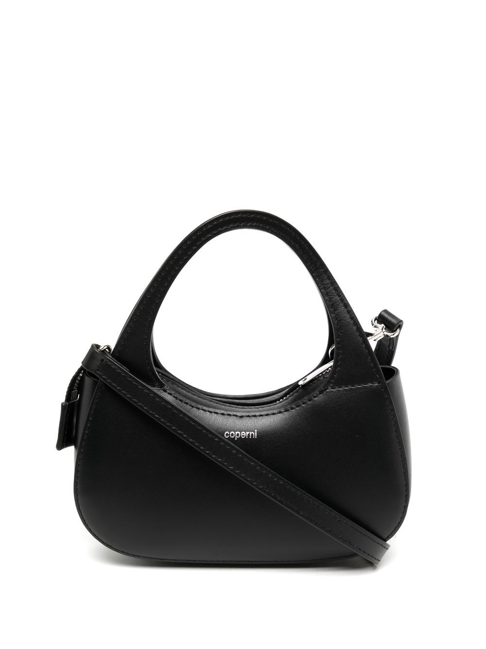 Coperni Micro Swipe leather tote bag - Black von Coperni