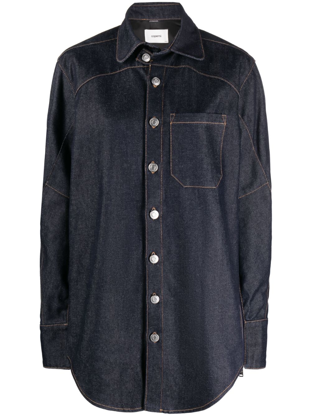 Coperni Moto oversized denim shirt - Blue von Coperni