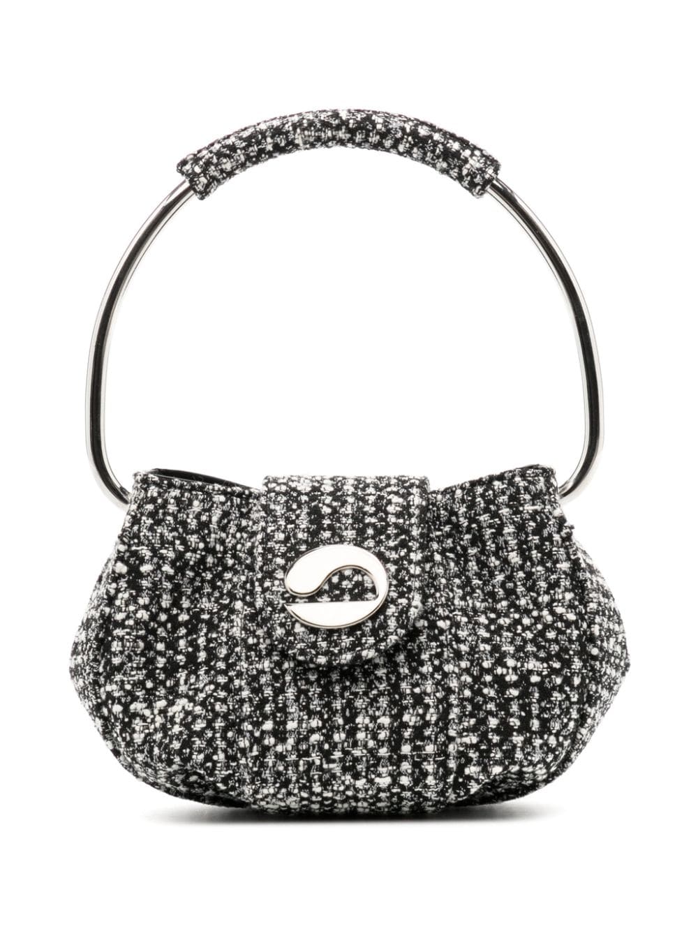 Coperni Ring Pouch tweed mini bag - Black von Coperni