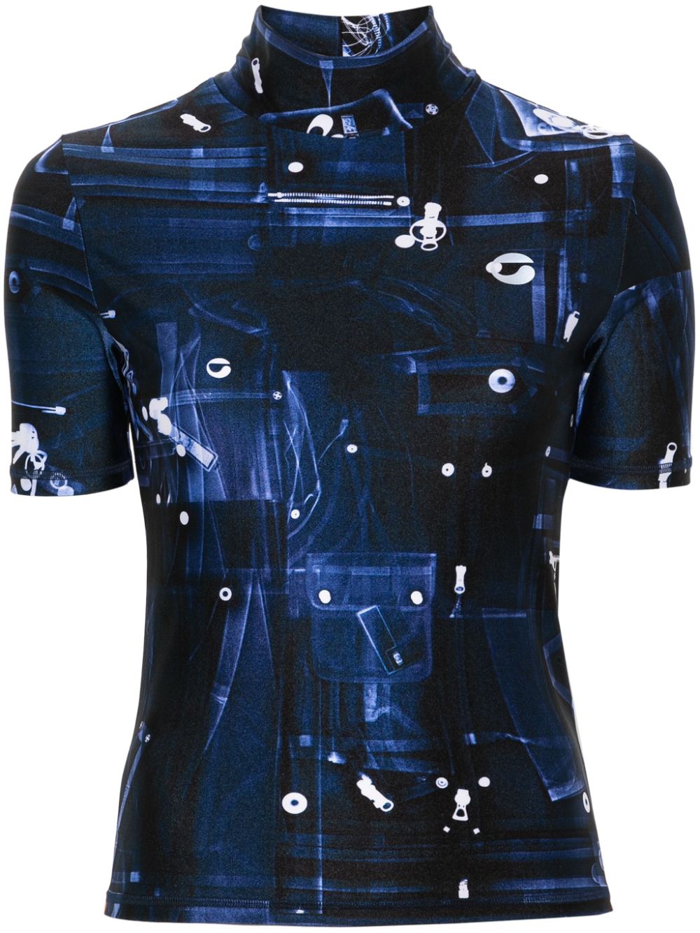 Coperni abstract-print T-shirt - Blue von Coperni