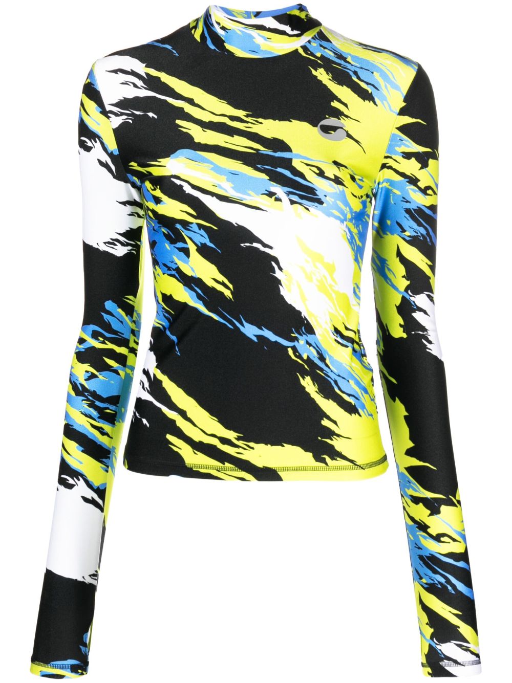 Coperni abstract-print high-neck top - Black von Coperni