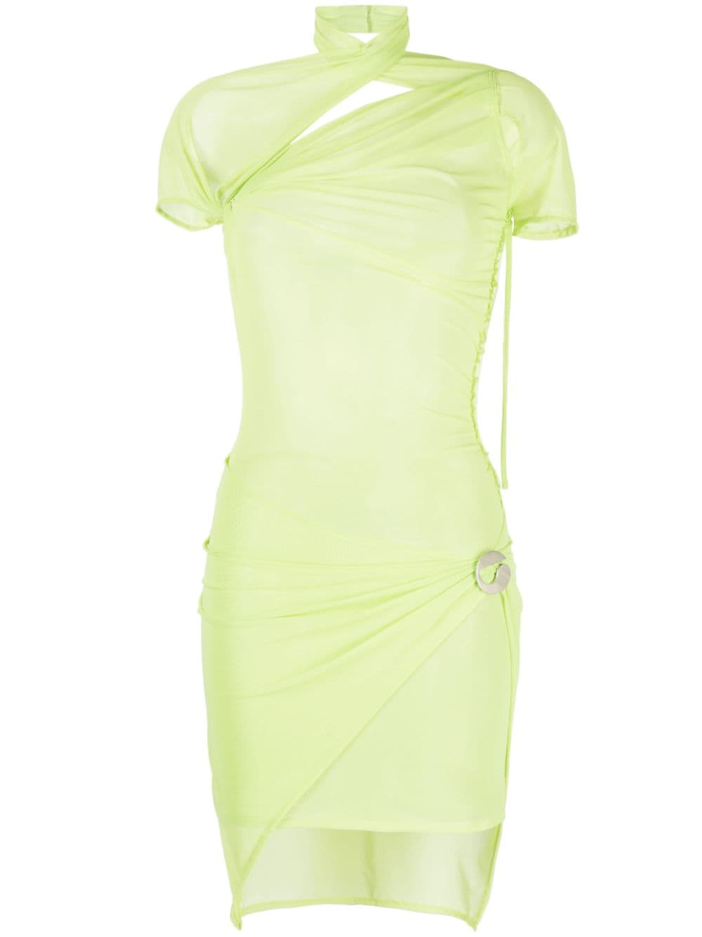 Coperni asymmetric drape mesh dress - Green von Coperni