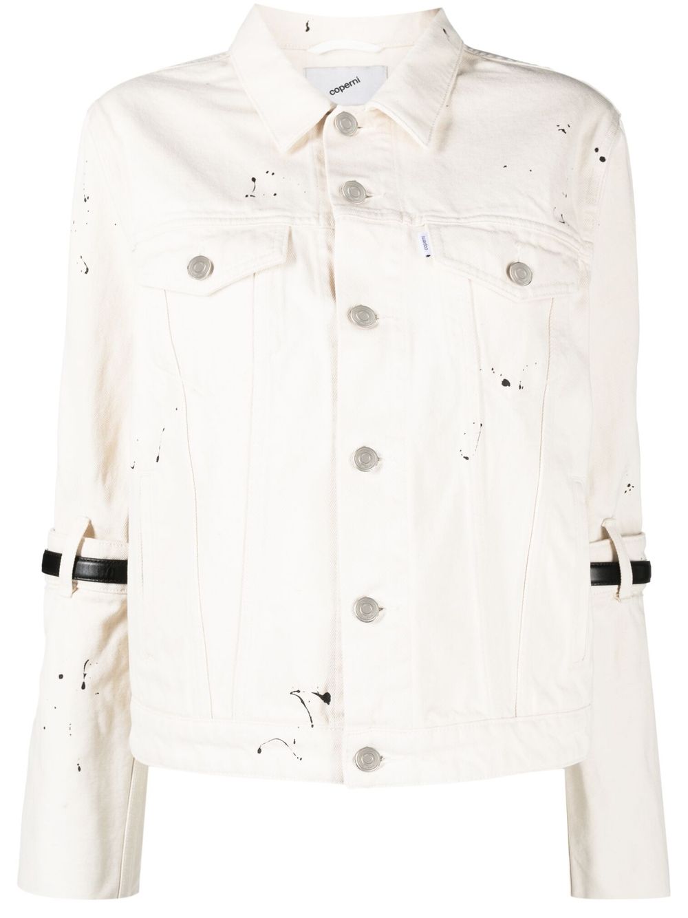 Coperni buckle strap-embellished denim jacket - White von Coperni