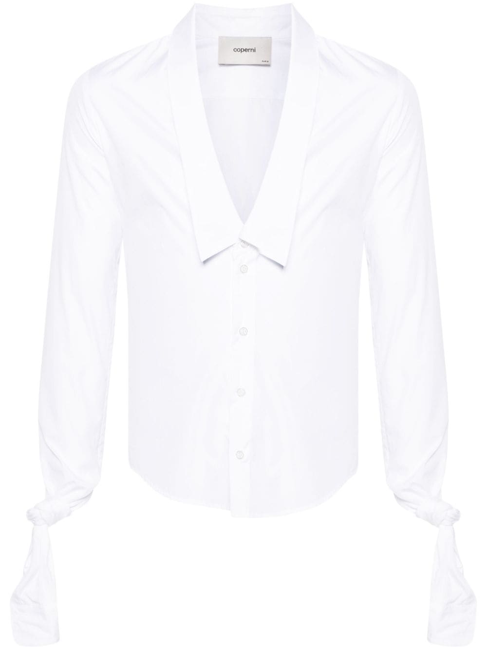 Coperni extra-long sleeves cotton shirt - White von Coperni