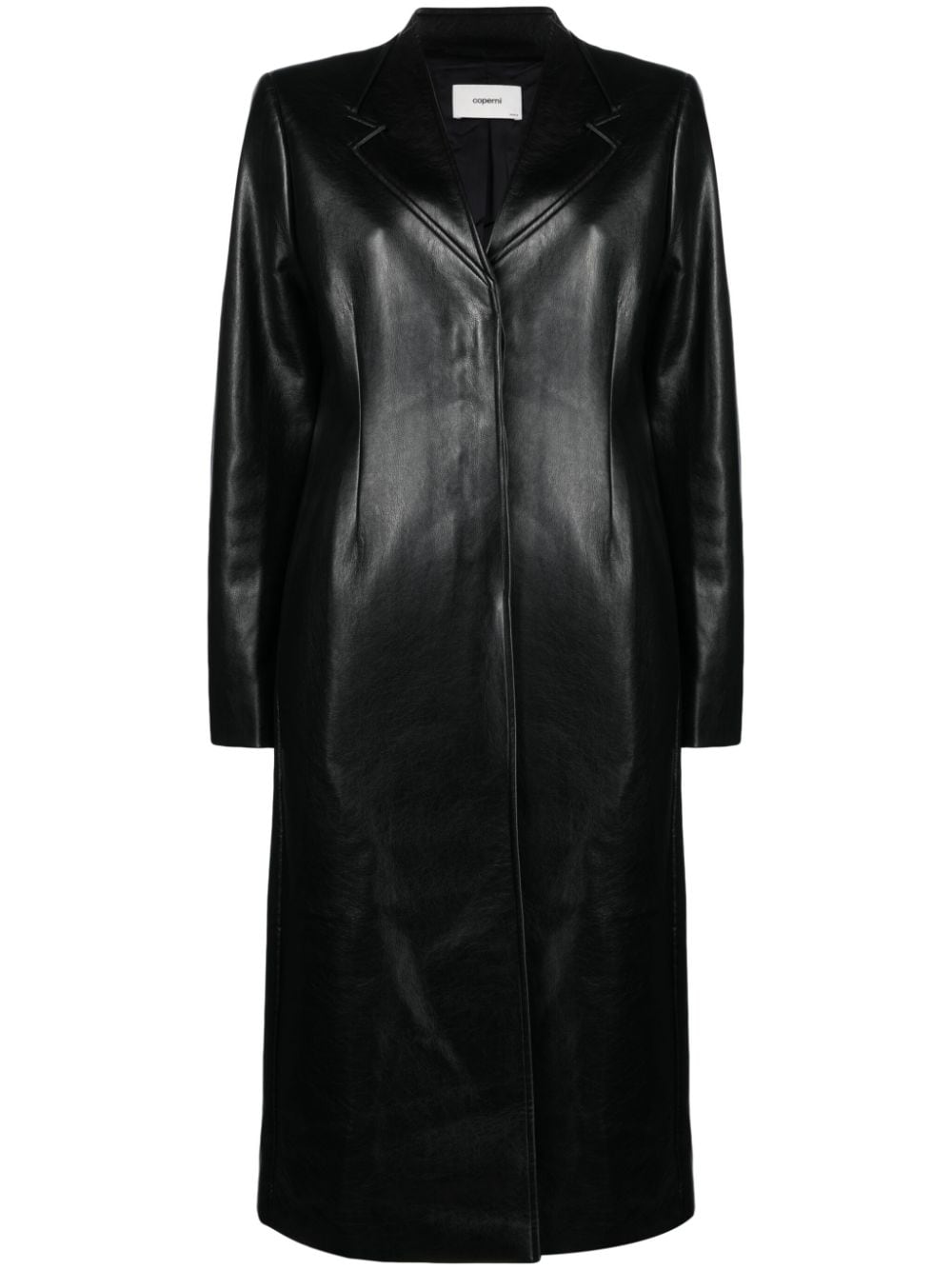 Coperni faux-leather midi coat - Black von Coperni