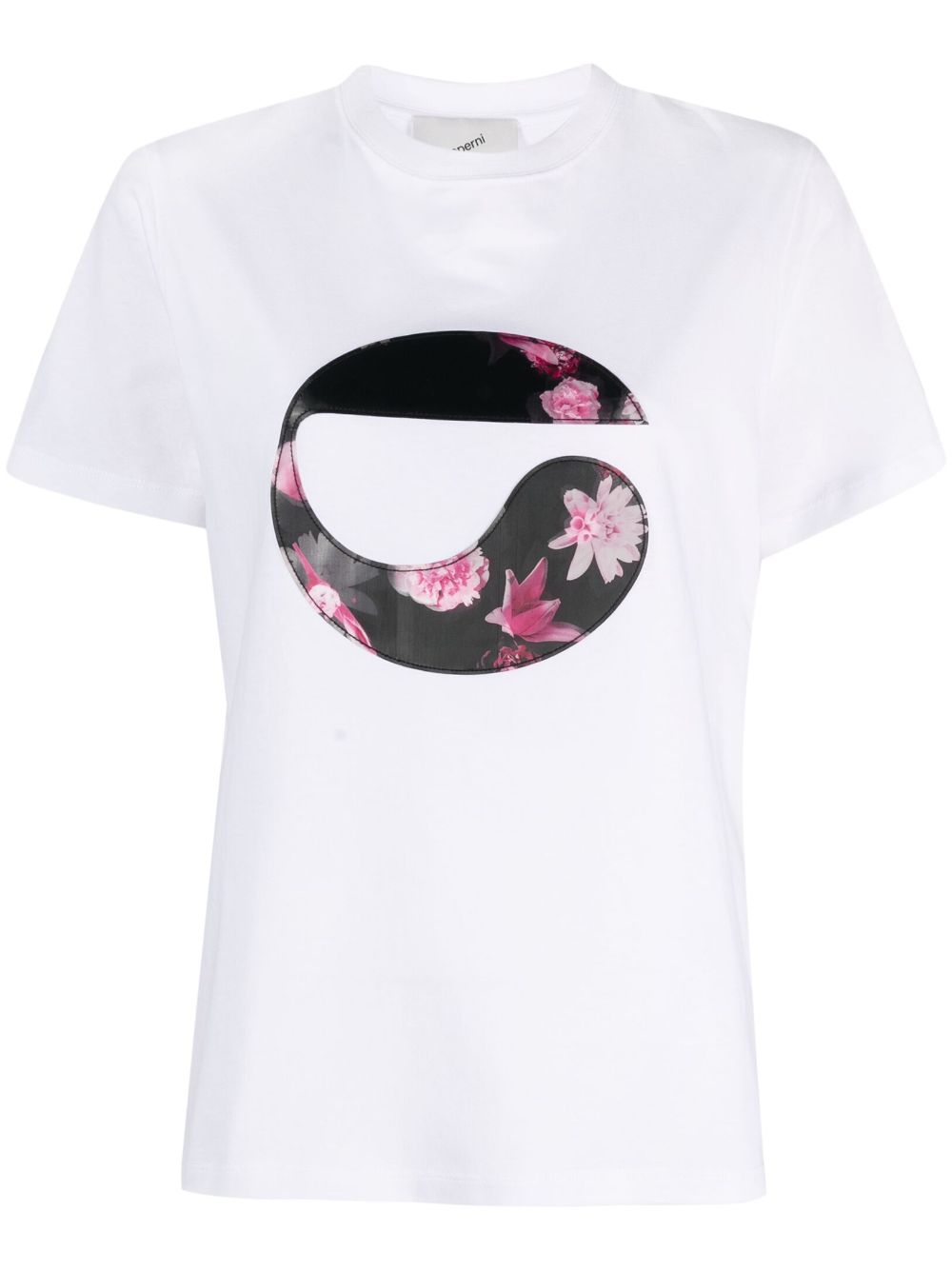 Coperni floral logo-patch T-shirt - White von Coperni
