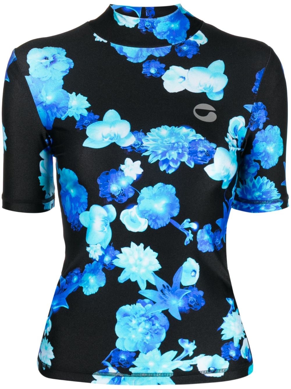 Coperni floral-print short-sleeve top - Black von Coperni