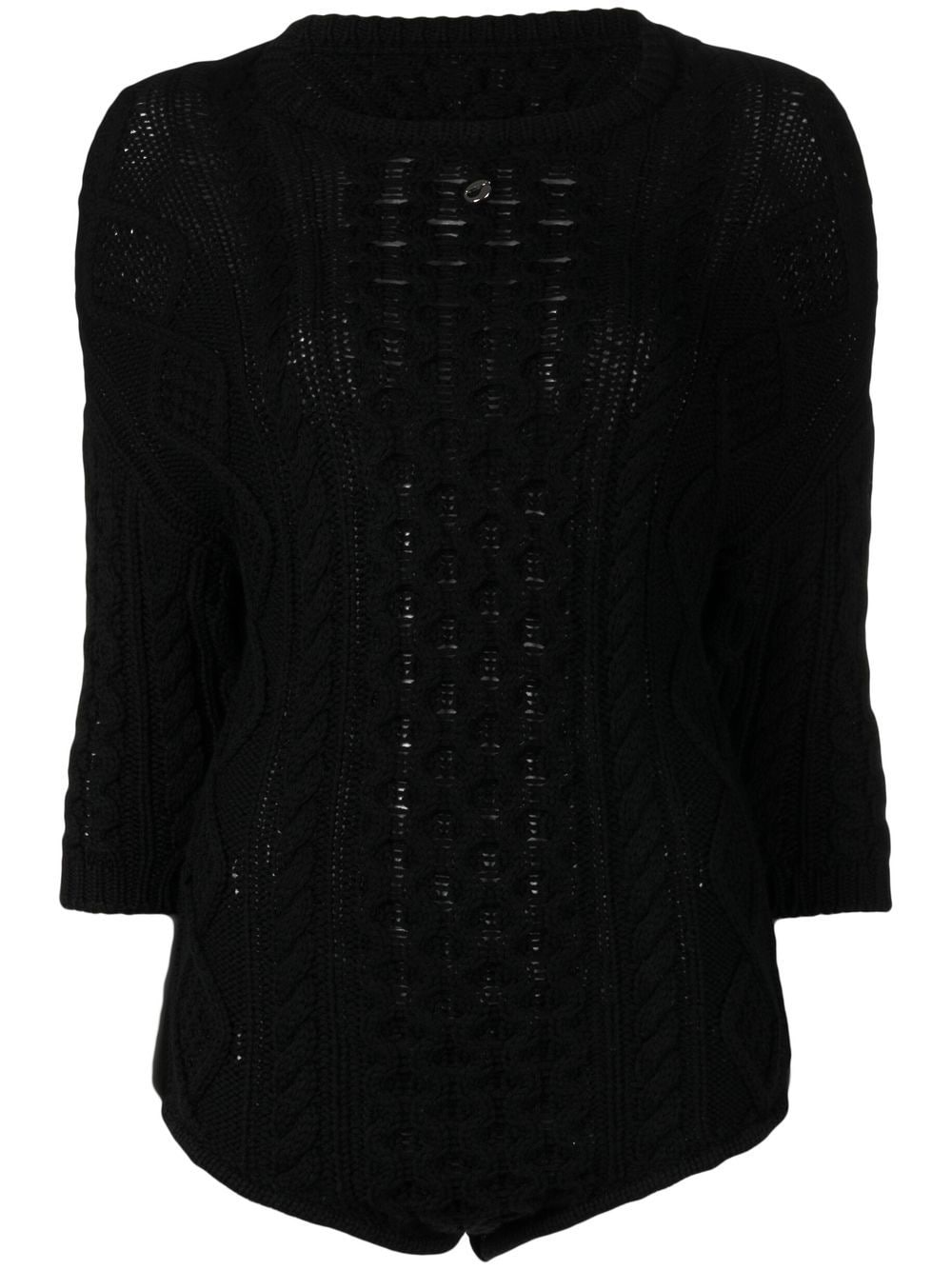 Coperni hooded cable-knit bodysuit - Black von Coperni