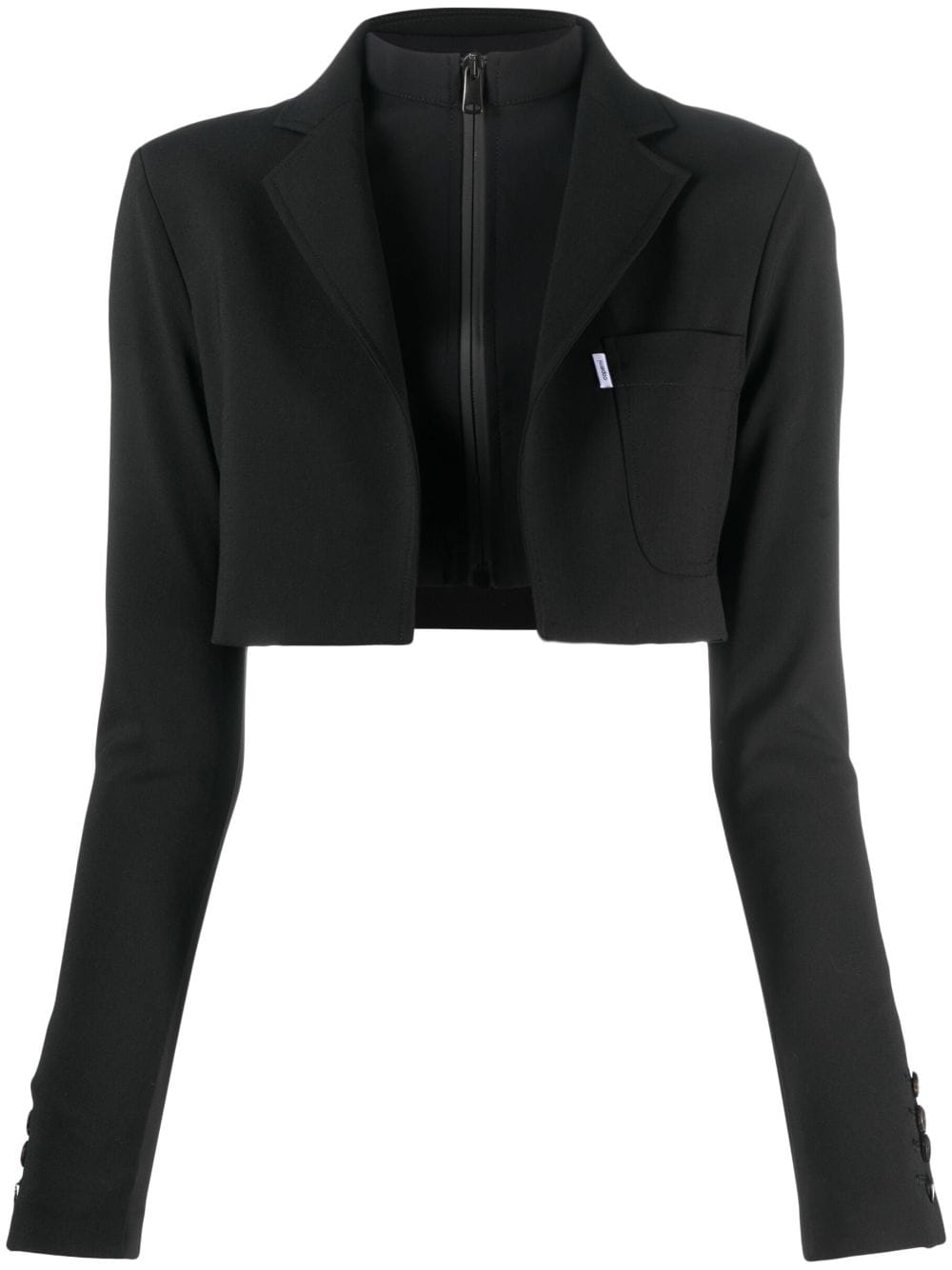 Coperni hybrid cropped tailored jacket - Black von Coperni