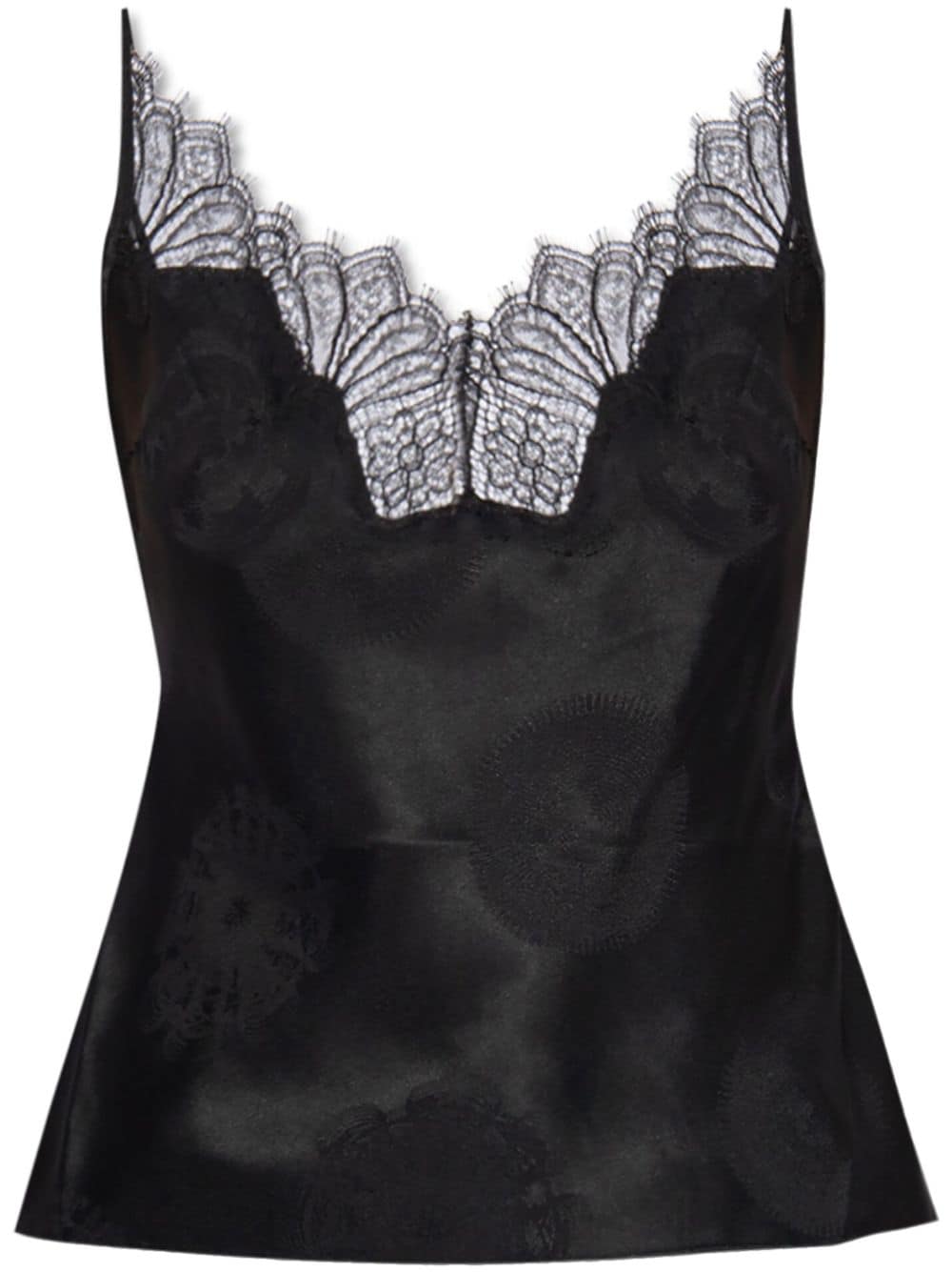 Coperni lace-trim silk-satin tank top - Black von Coperni