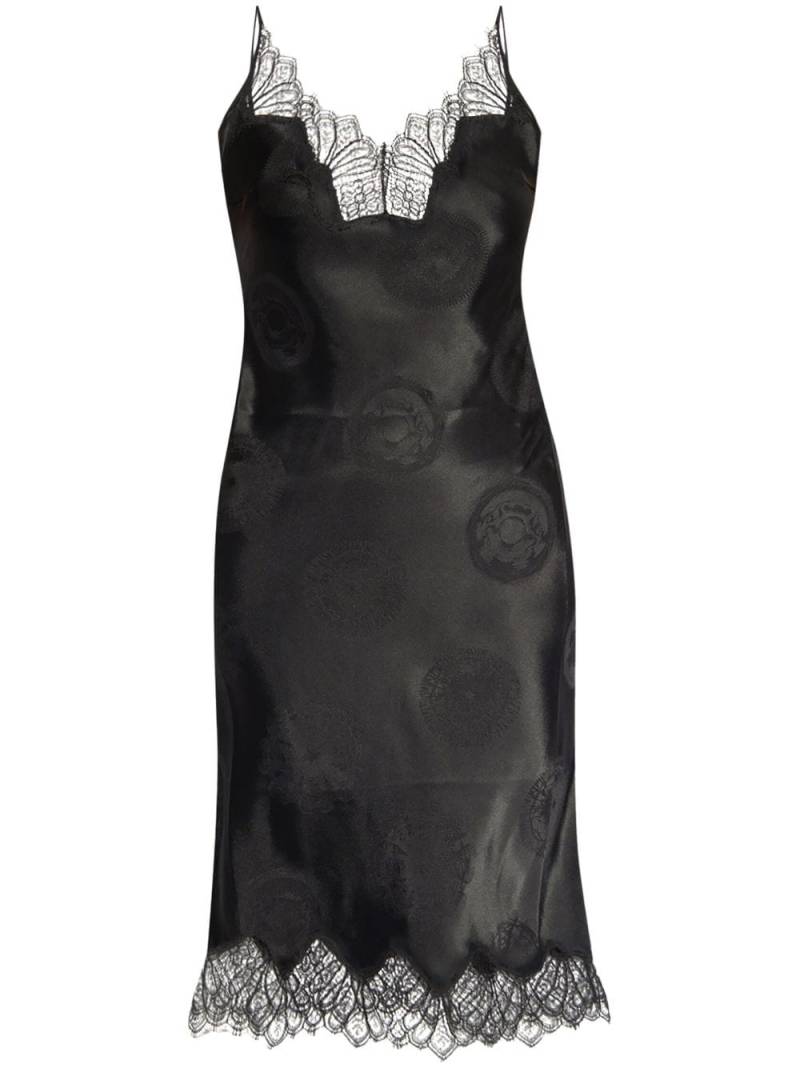 Coperni lace-trimmed silk dress - Black von Coperni