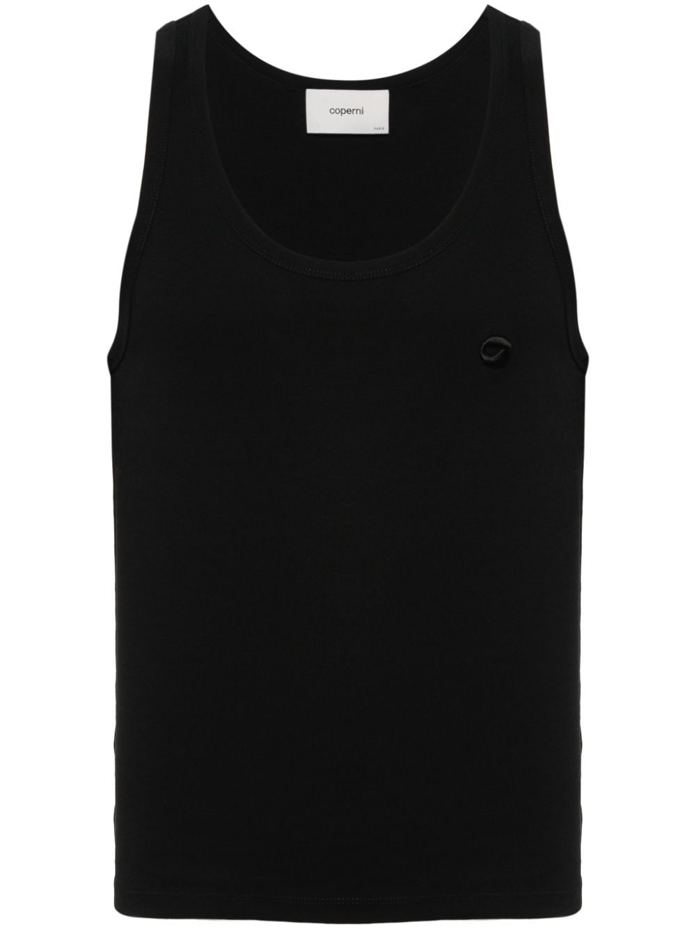 Coperni logo-embellishment cotton tank top - Black von Coperni