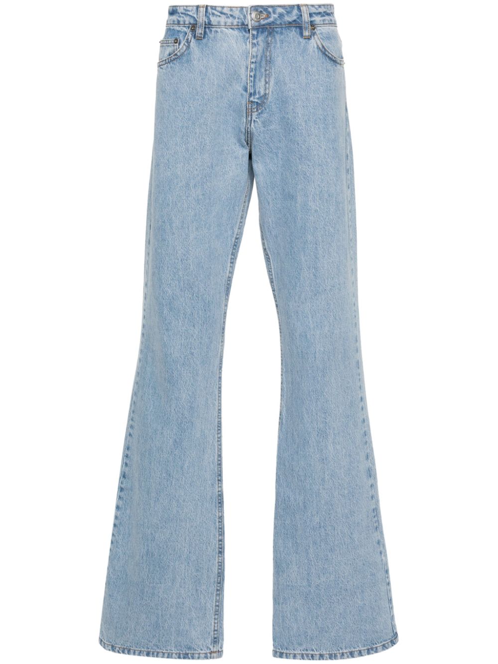 Coperni logo-patch straight-leg jeans - Blue von Coperni