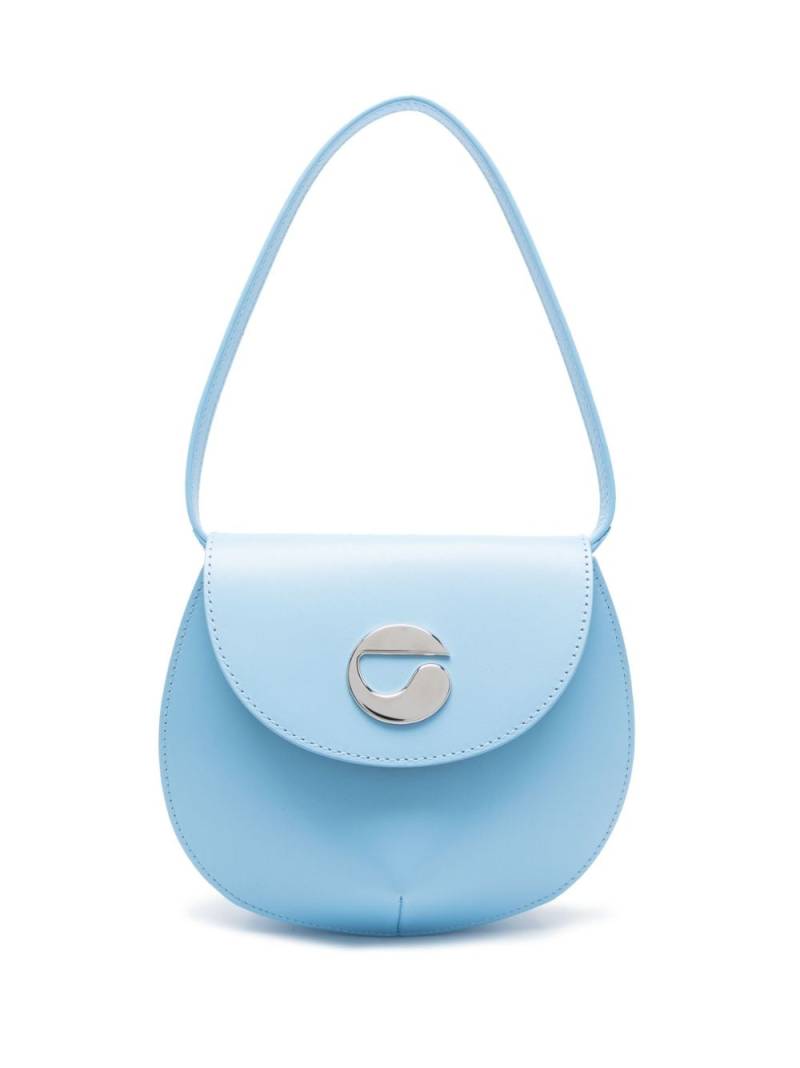 Coperni logo-plaque leather shoulder bag - Blue von Coperni