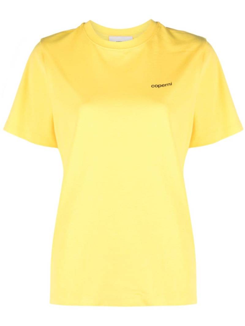 Coperni logo-print cotton T-shirt - Yellow von Coperni