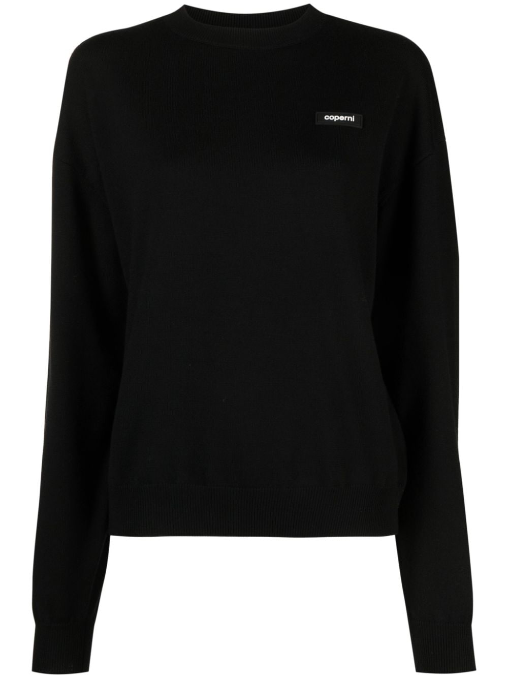 Coperni logo-print long-sleeve jumper - Black von Coperni