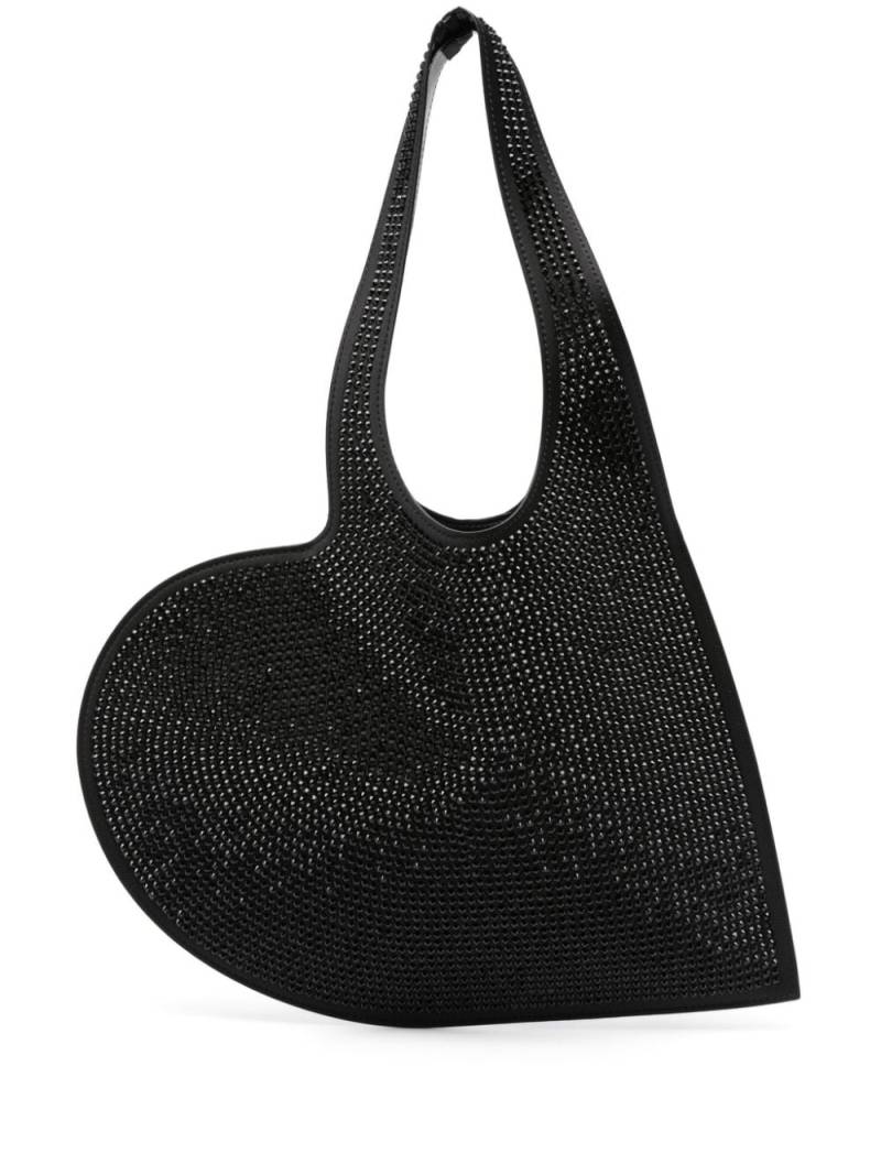 Coperni mini Heart crystal-embellished tote bag - Black von Coperni