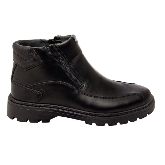 Corami Winterkurzstiefel aus Leder für Herren, schwarz, 41 von Corami