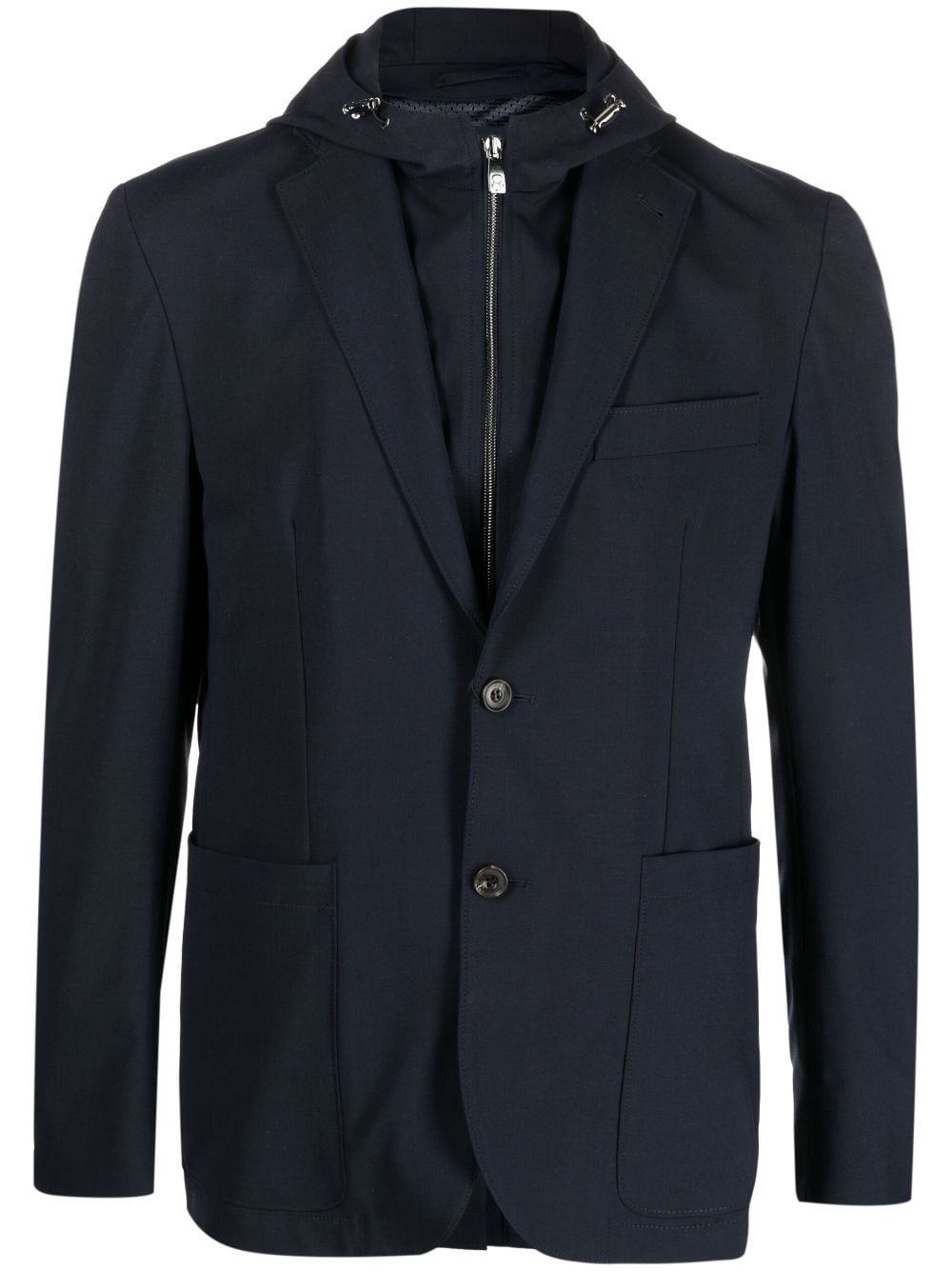 Corneliani Cordwool layered blazer - Blue von Corneliani