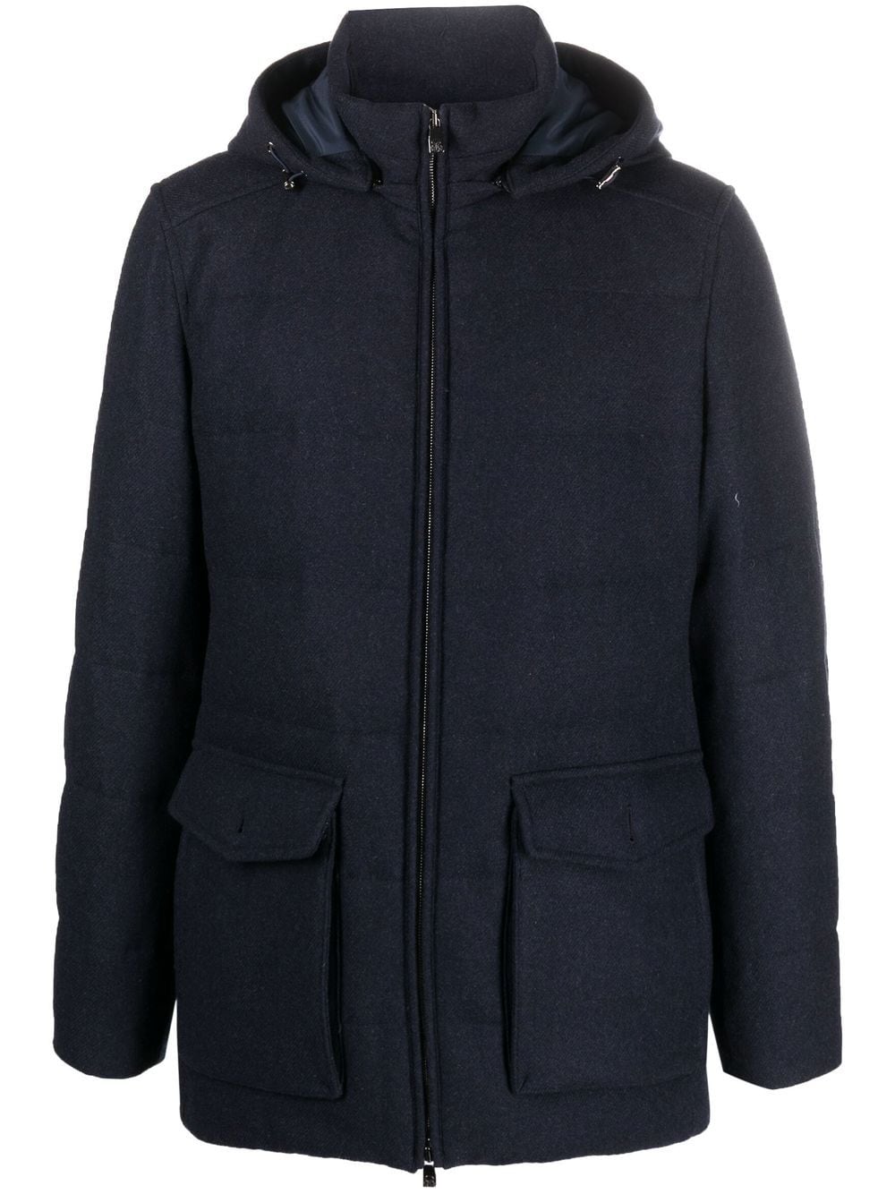 Corneliani cargo-pocket cashmere padded jacket - Blue von Corneliani