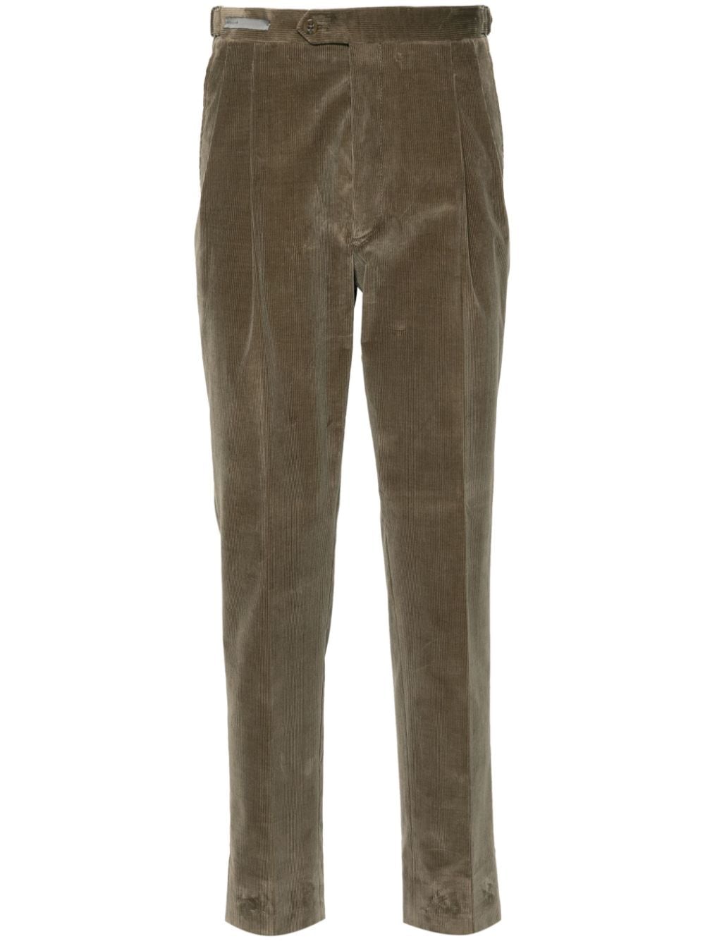 Corneliani corduroy slim-fit trousers - Green von Corneliani