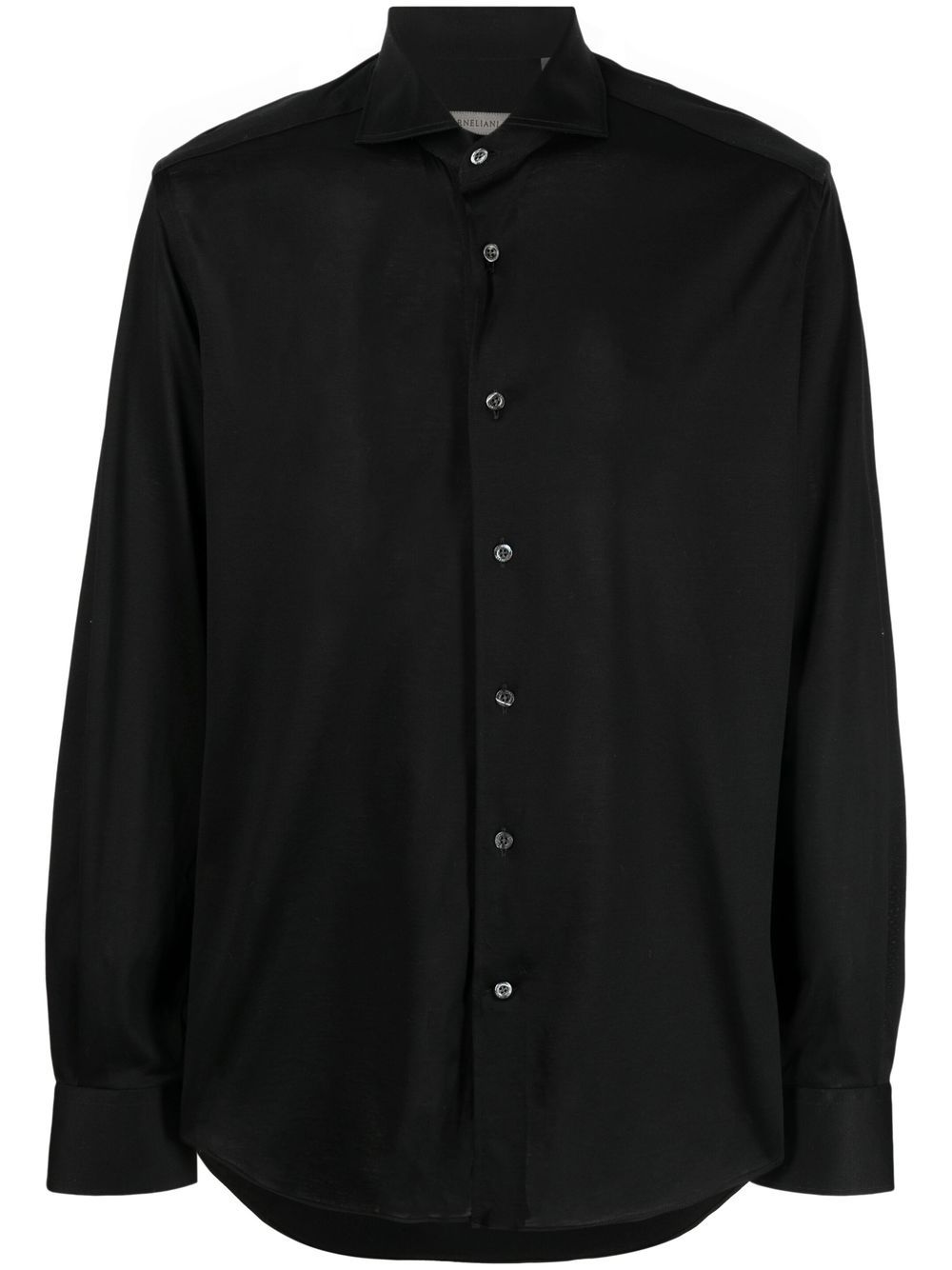 Corneliani cutaway-collar button-up shirt - Black von Corneliani