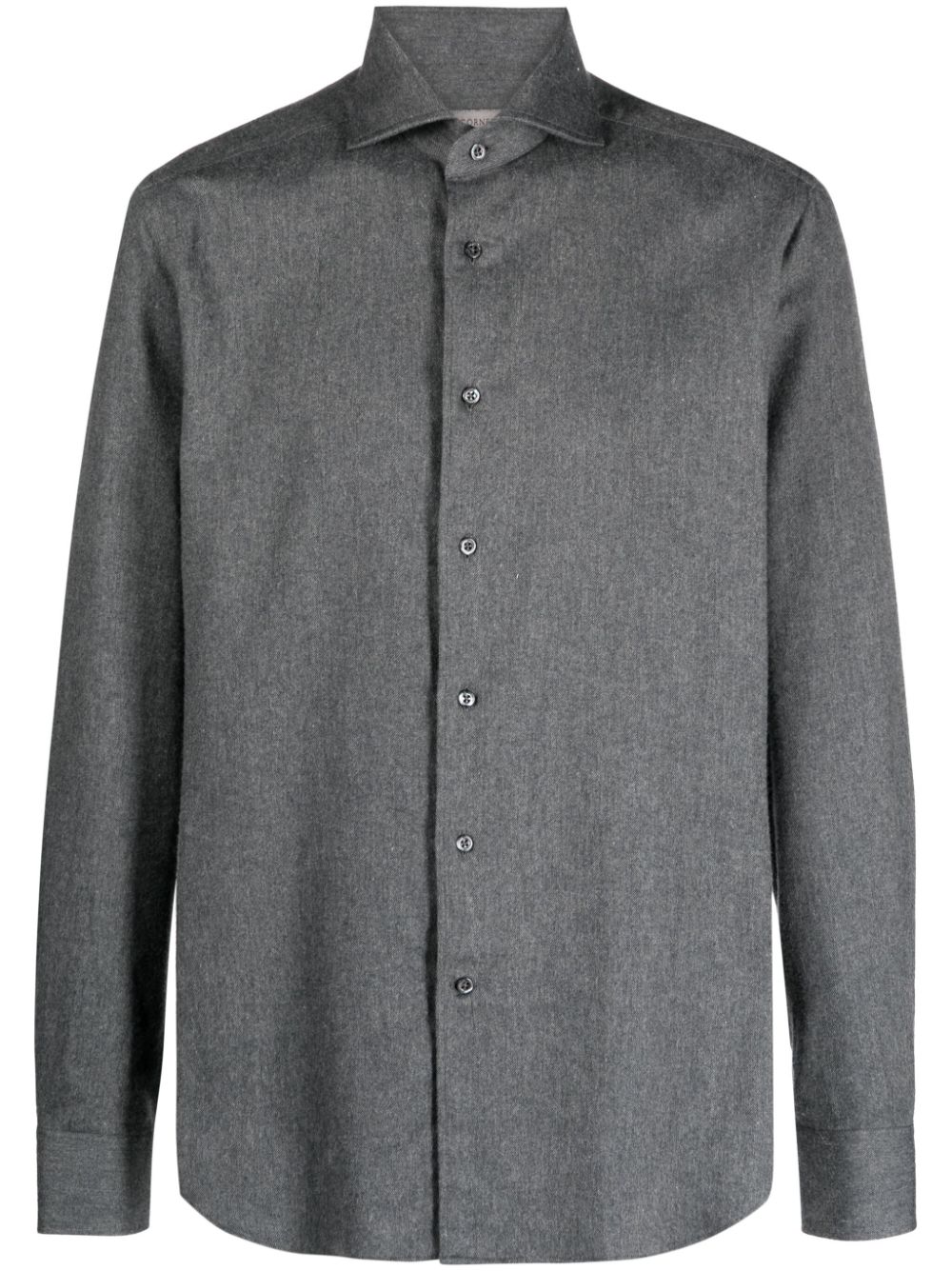 Corneliani cutaway-collar cotton shirt - Grey von Corneliani