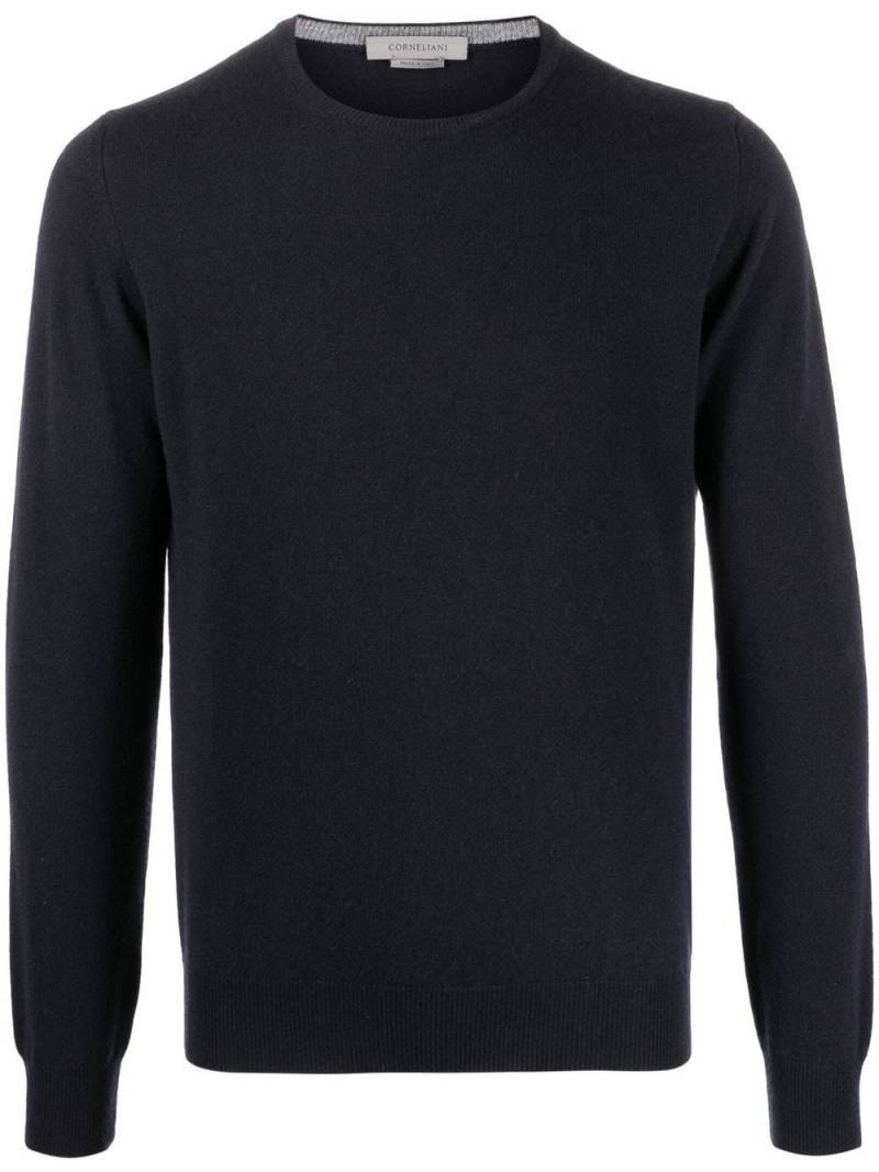 Corneliani fine-knit long-sleeve jumper - Blue von Corneliani