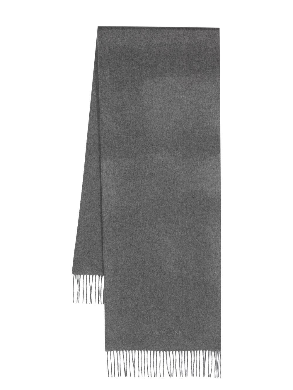 Corneliani fringed cashmere scarf - Grey von Corneliani