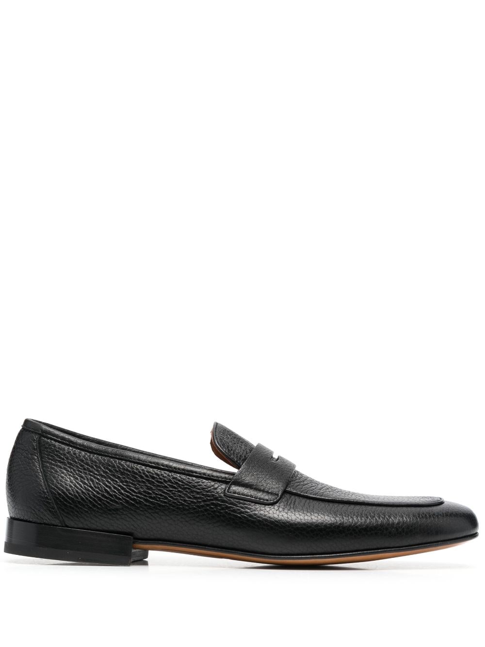 Corneliani grained-texture leather loafers - Black von Corneliani