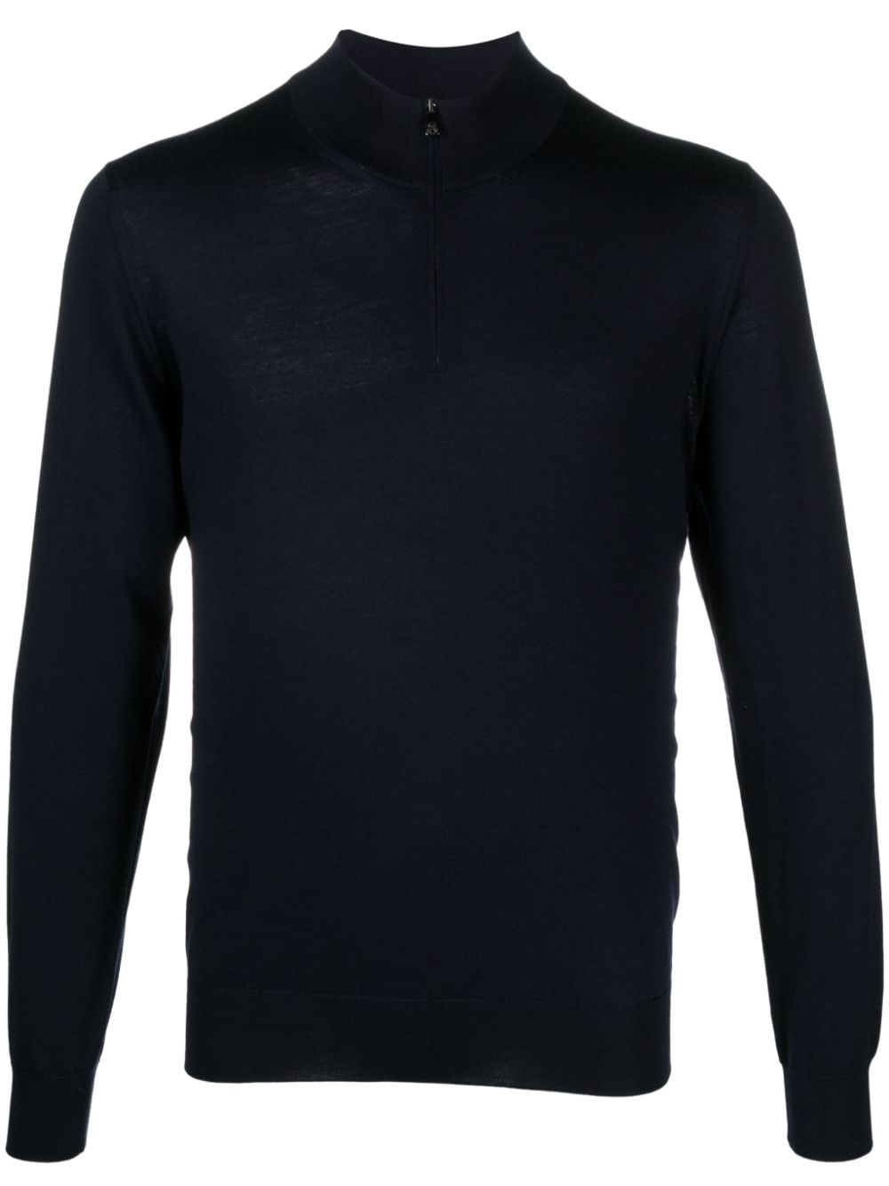 Corneliani half-zip fine-knit jumper - Blue von Corneliani