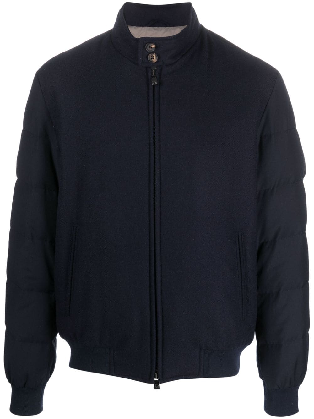 Corneliani high-neck padded bomber jacket - Blue von Corneliani