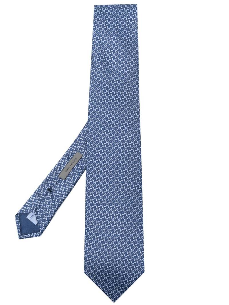 Corneliani jacquard silk tie - Blue von Corneliani