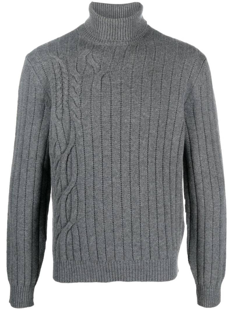 Corneliani knitted roll-neck jumper - Grey von Corneliani